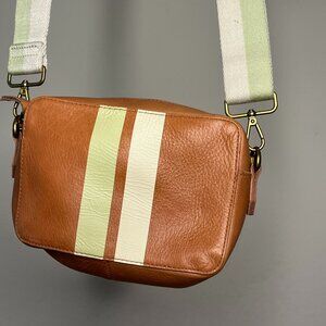Madewell "The Transport Camera Bag" Striped Edition Desert Camel Multi Color